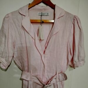 Ice pink jumpsuit with belt By Faithful the brand